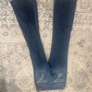 7 For All Mankind Dark Blue Boot Cut Jeans